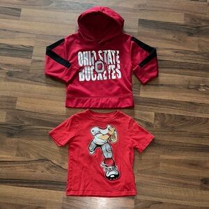 Ohio State Buckeyes Kids Red Hoodie and T-Shirt Set 3t